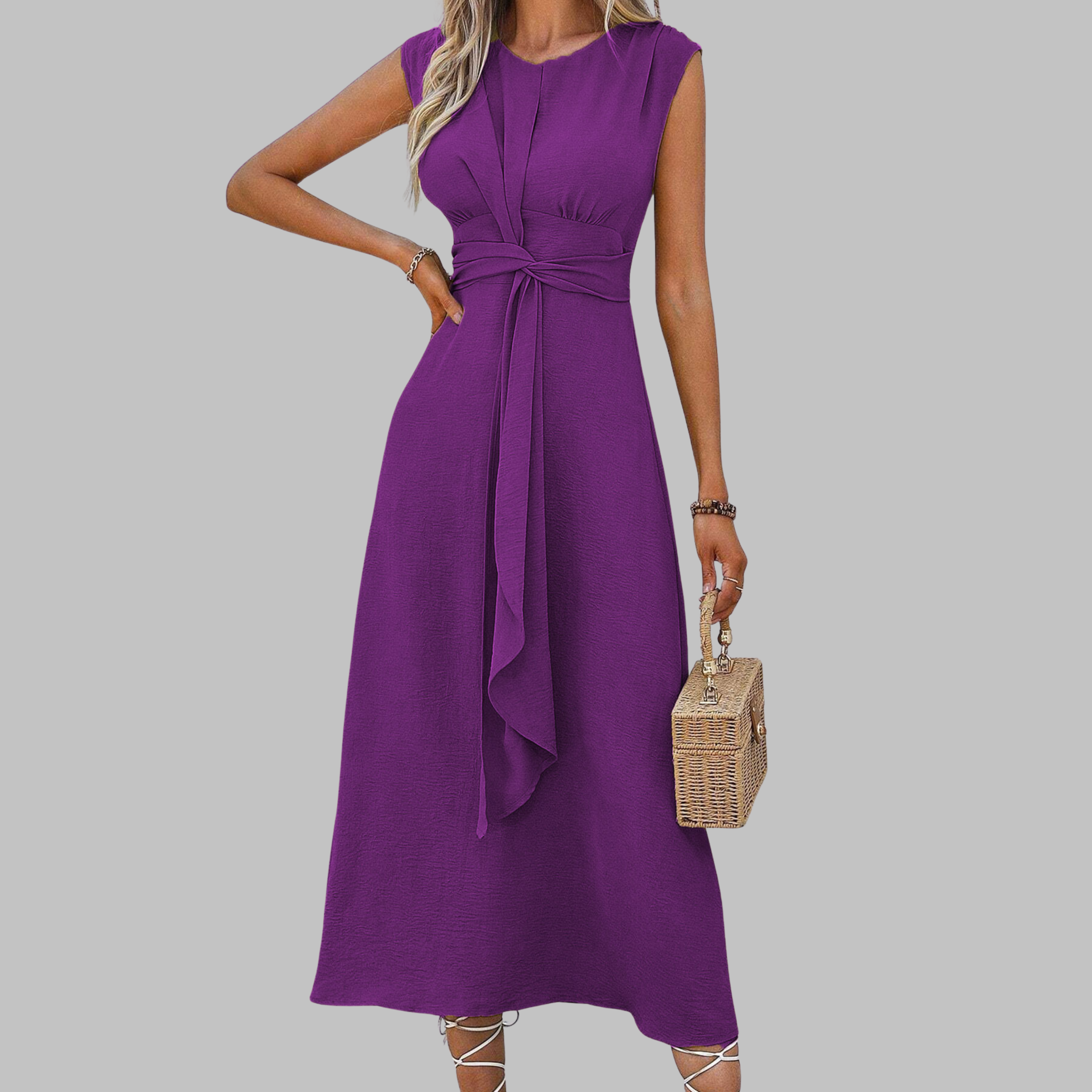 REESE™ - Elegant Sleeveless Round Neck Maxi Dress