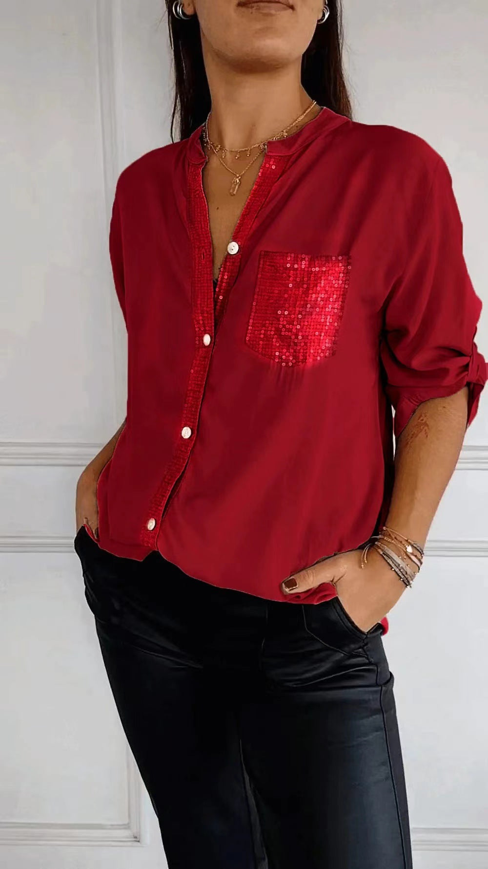 DANICA™ - Sequin Detailed Blouse