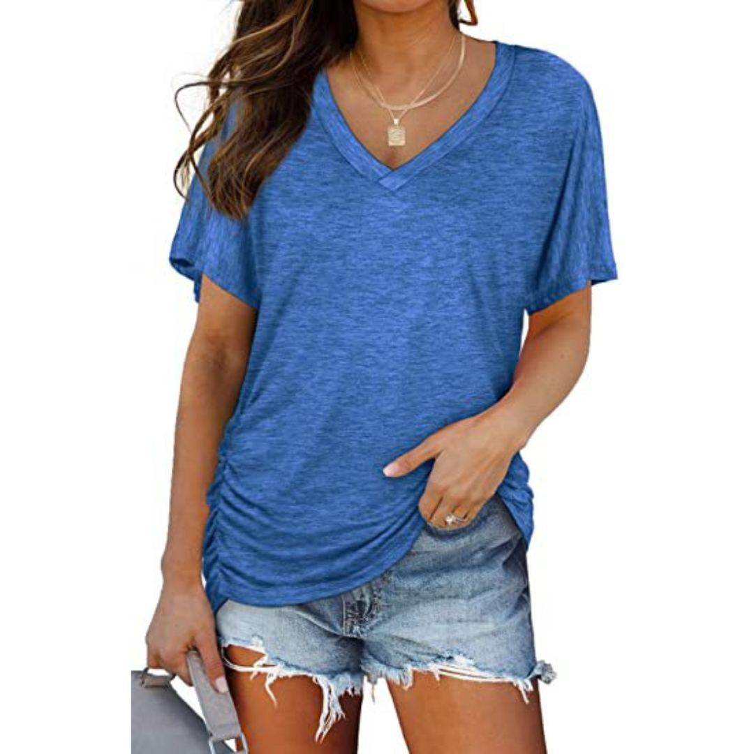 EILY™ - Classic V-Neck Loose Fit Shirt