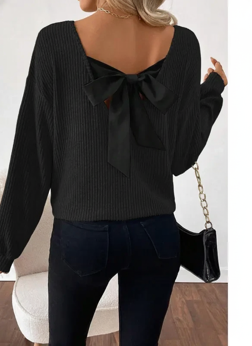 TAYLOR™ - Women's Casual Loose Fit T-Shirt Back Bow Design